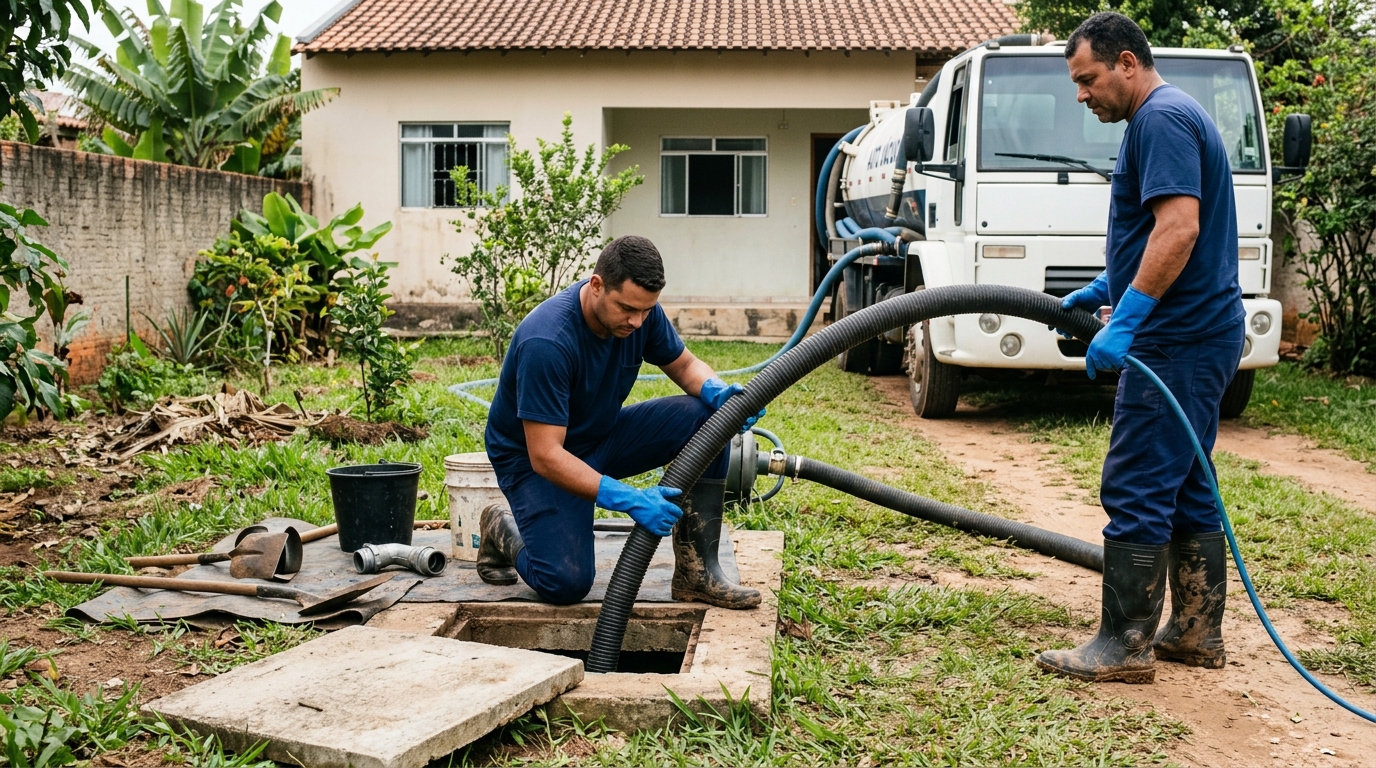 Esgotamento de fossa em Santos-SP